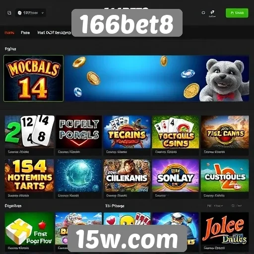 Análise da variedade de jogos disponíveis no 166bet8
